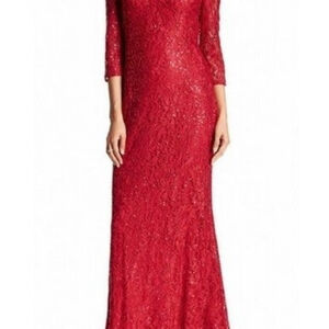 Marina Red Lace Sequin Womens Size 8